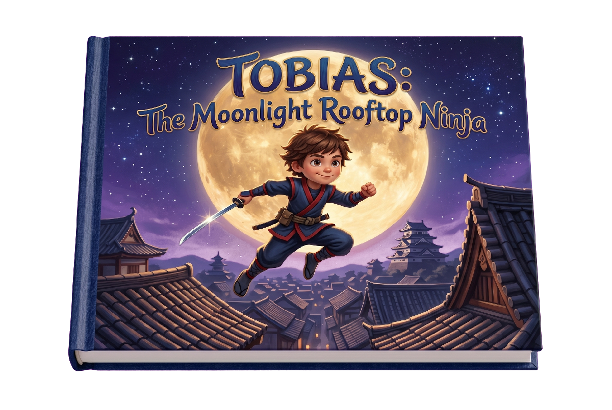 Tobias's personalised storybook cover