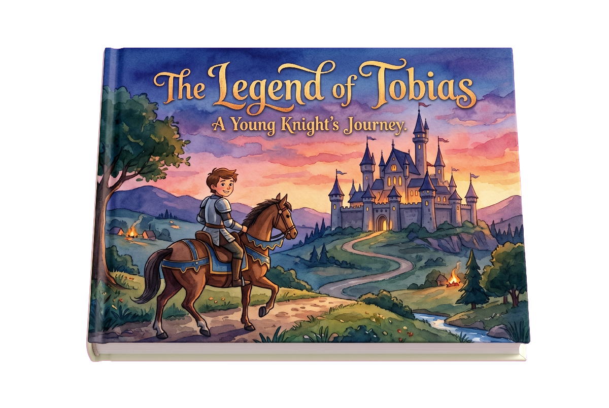 Tobias's personalised storybook cover