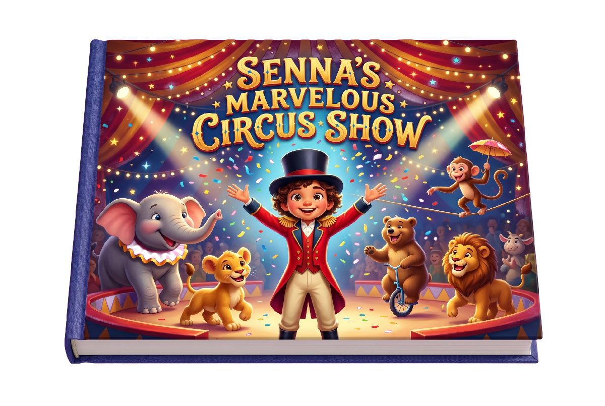 Senna's personalised storybook cover